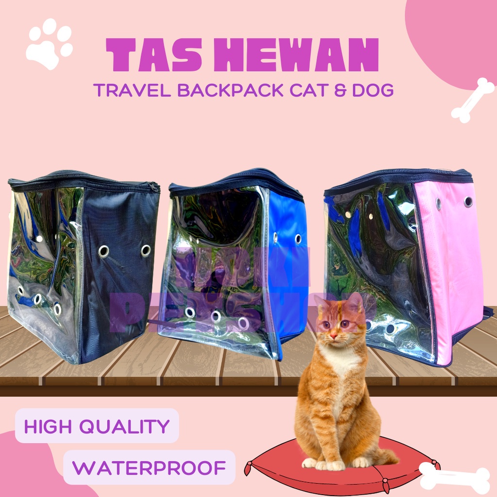 [BISA COD] TAS KUCING RANSEL CLEAR HEWAN TRAVEL BACKPACK CAT DOG REPTIL BURUNG SUGARGLIDER KELINCI ANJING