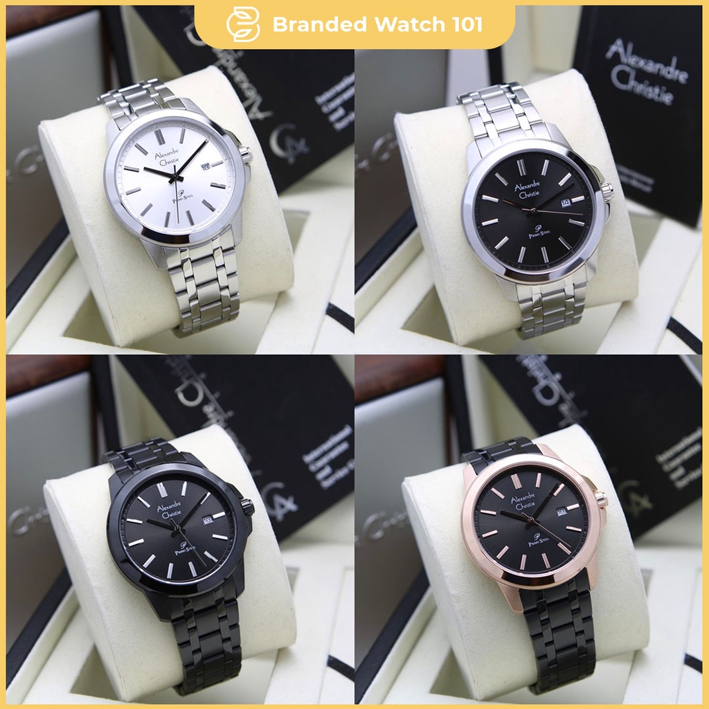 ORIGINAL Jam Tangan Pria Alexandre Christie AC 1017 / AC1017 / 1017 Garansi Resmi 1 Tahun, Stainless