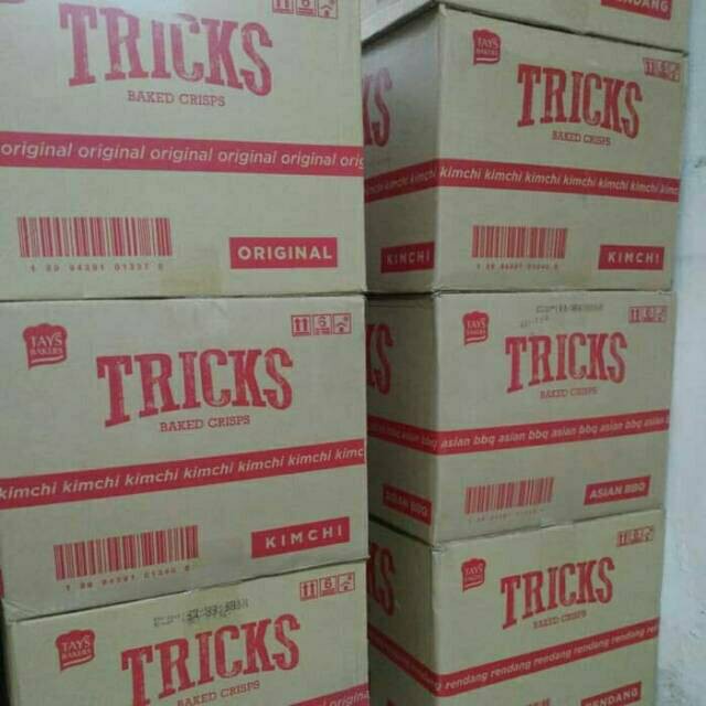 TRICKS POTATO 1 DUS ISI 24 BOX BAKED CRISPS RASA KIMCHI ORIGINAL BBQ - BISKUIT KENTANG PANGGANG