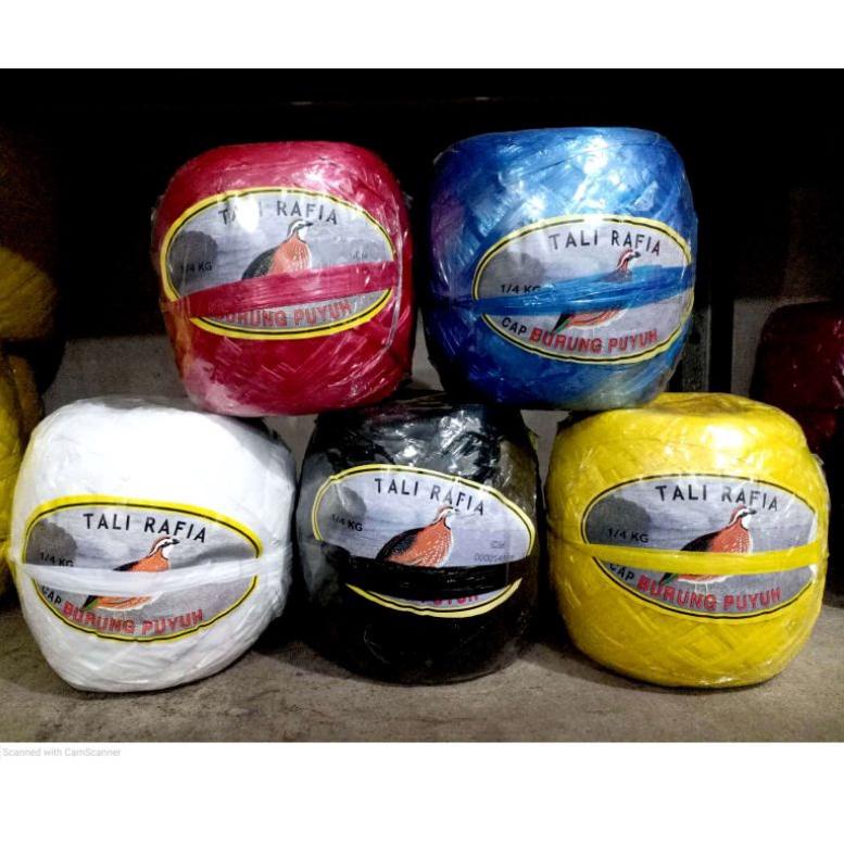 

1.1 Flash Sale Tali Rafia Cap Puyuh 250 Gram Warna Warni Merah Biru Hijau Hitam Putih Kuning 1/4 kg