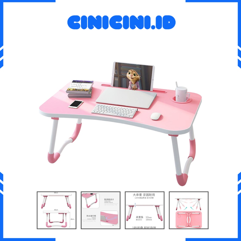 [ Cinicini ] Meja Lipat Portable / Meja Laptop / Meja Belajar Lipat  / Meja Lipat Serbaguna TERMURAH