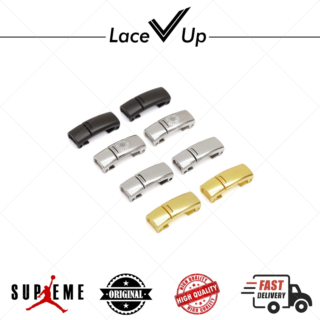 Premium Buckle Magnetic Shoe Laces Lock | Tali Sepatu Elastis Magnet