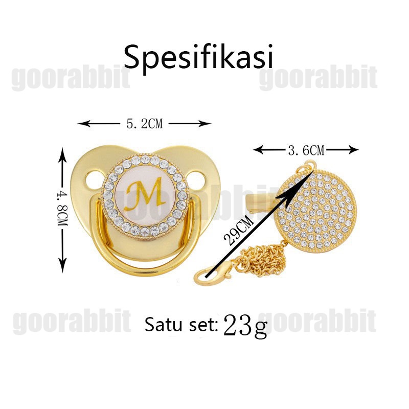 Dot Bayi Empeng  0-12 Bulan Bebas Bpa 26 Motif Huruf Desain Bebas Bpa Klip Rantai Empeng gel silika cair aman dan tidak berbau