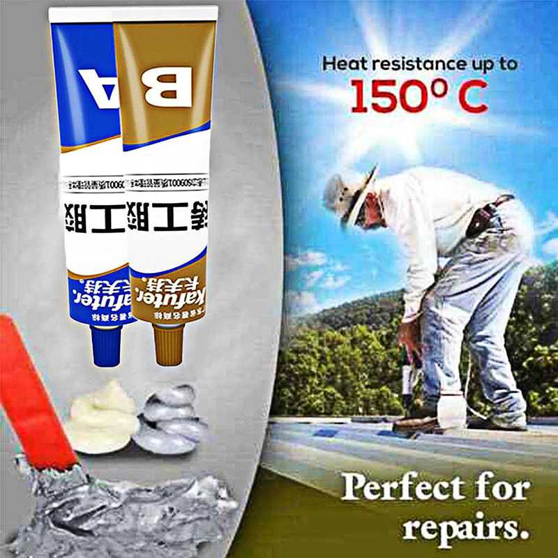 TRFF Lem Caster Glue A+B Metal Repairing Adhesive Glue 100g KE91XK