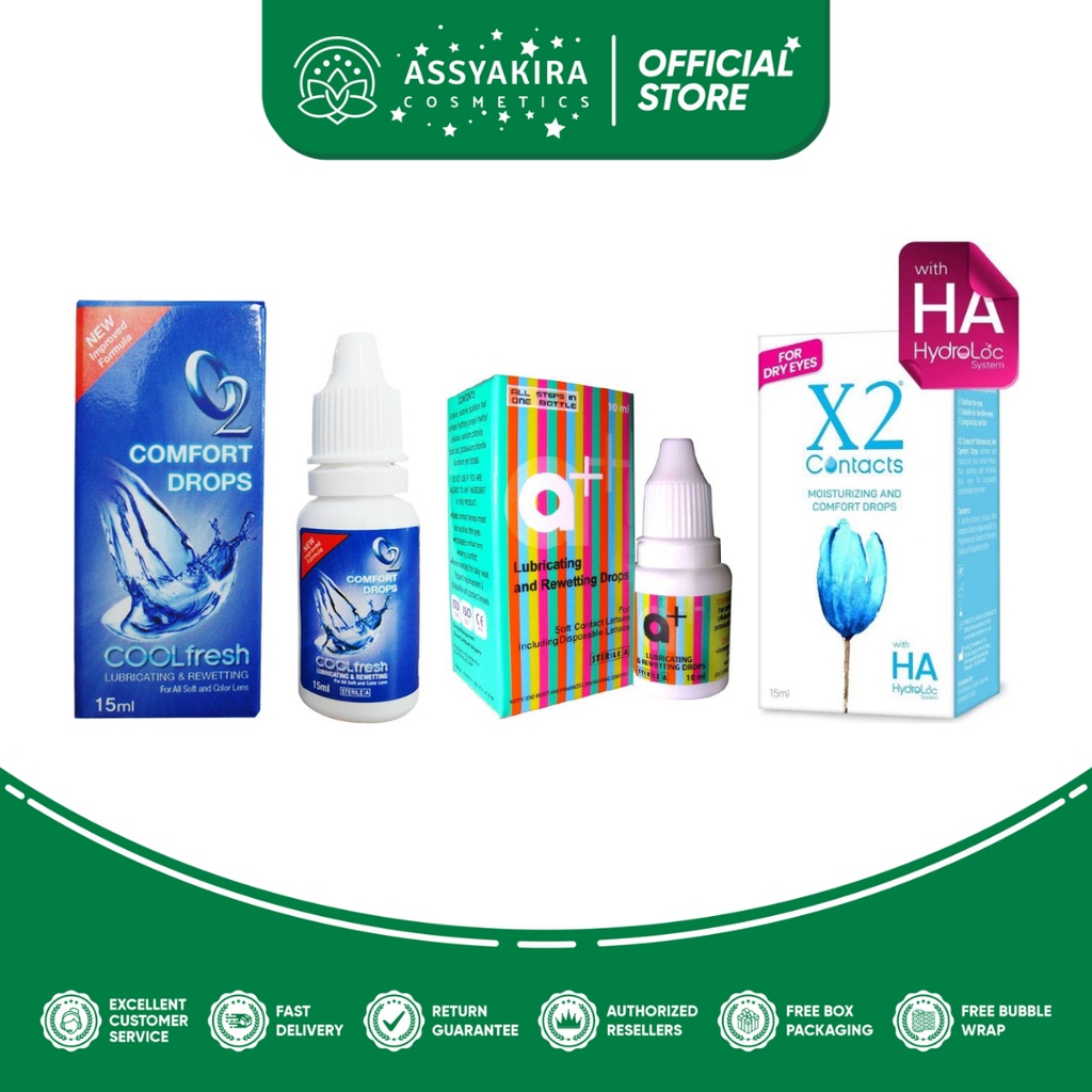 Tetes Mata X2 Contacts With HA Hydroloc | Tetes Softlens a+ Lubricating and Rewetting Drops | O2 Comfort Drops