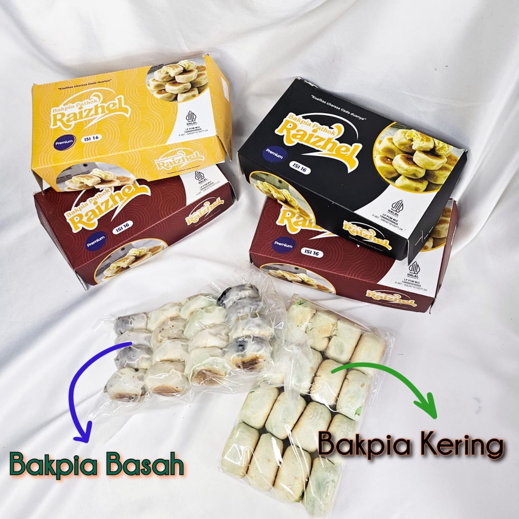 [ PAKET 4 BOX ] ( Basah dan Kering )  BAKPIA RAIZHEL ISIN 16