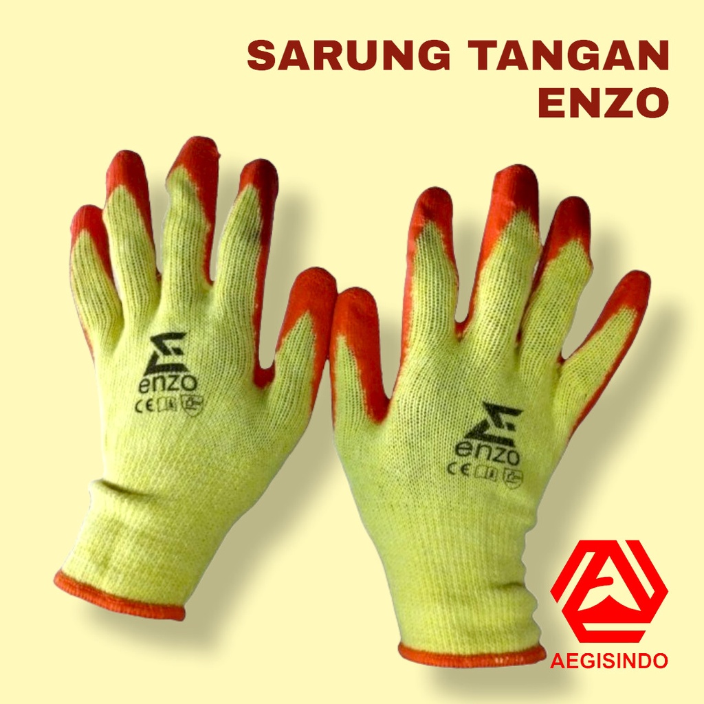 Sarung Tangan GOSAVE Eco Karet Latex Kombinasi Katun Heavy Anti Slip