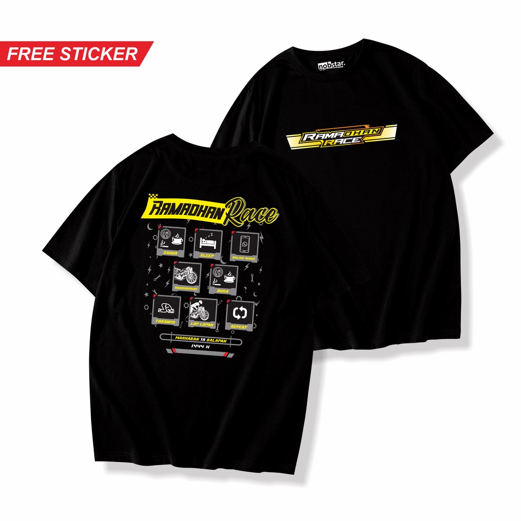 KAOS RAMADHAN RACE VOL. 3 I PREMIUM COTTON COMBED 24S I All Size M-L-XL-XXL I Original T-Shirt nobstar_custom