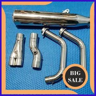 Knalpot Racing Stainless Glosy Full System Kawasaki Vulcan 650 - Vulcan650 S 1M4R23 tools n parts