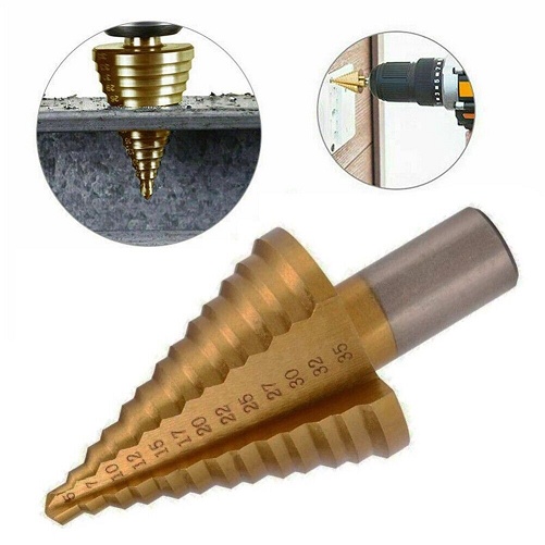 Mata Bor Multi Step 5-35mm Pagoda HSS 13 Step Drill Bits Cobalt Metal Besi Baja Tangga Alumunium Plastik