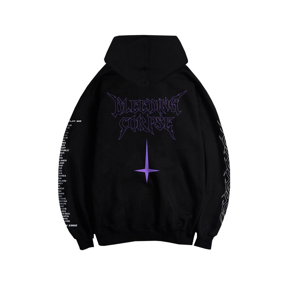 PALING DIMINATI MRJN - Black Hoodie Bleeding Corpse