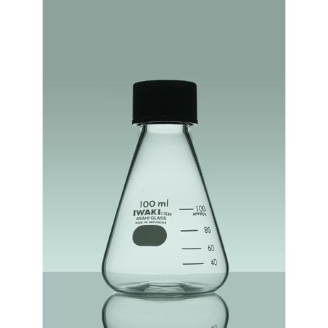 IWAKI.4985FK250-33 Erlenmeyer Screw Cap 250ml | Erlenmeyer Tutup Ulir jin08