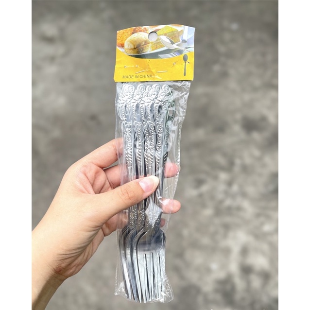 SENDOK GARPU WAYANG 12 PCS TEBAL - SENDOK MAKAN WAYANG STAINLESS STEEL - SENDOK TEBEL TIDAK BENGKOK