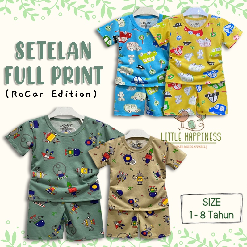 SETELAN BAJU ANAK COWOK 1-8 TAHUN &quot;ROCAR FULL PRINT EDITION&quot; / SETELAN BAJU ANAK KELFI