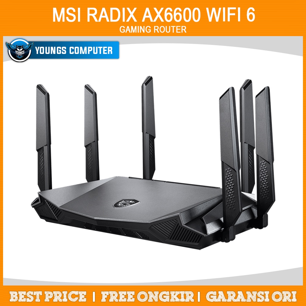 MSI RadiX AX6600 WiFi 6 Tri-Band Gaming Router