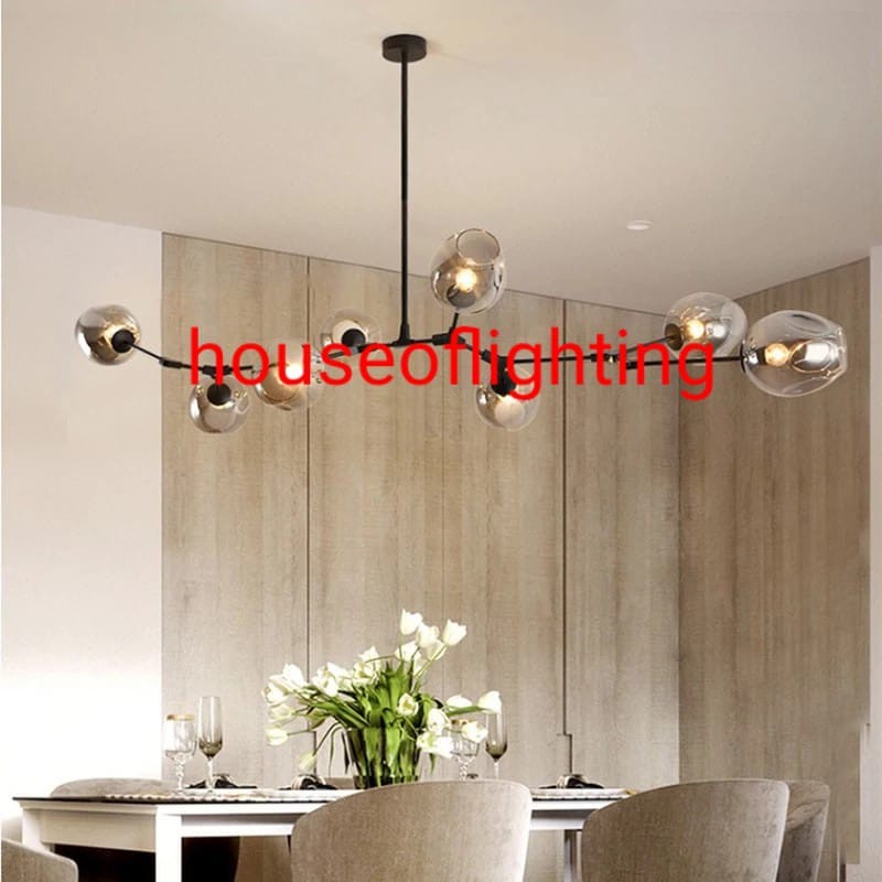 SL8016-8 LAMPU GANTUNG MEJA MAKAN RUANG TAMU MEWAH HITAM PENDANT LAMP