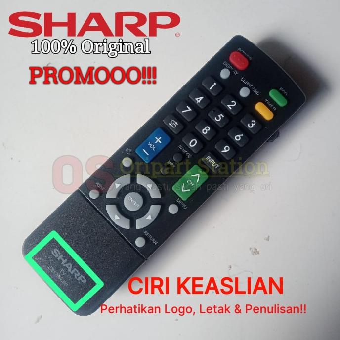 `````````] REMOT TV SHARP ORIGINAL UNTUK LED LCD DAN TV TABUNG