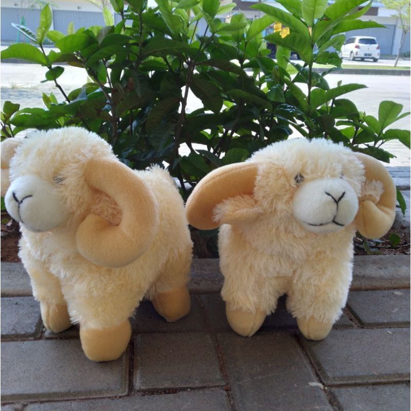 Boneka Domba Tanduk Lucu SNI/ Boneka Domba Bertanduk 30 cm/ Boneka Domba Kambing