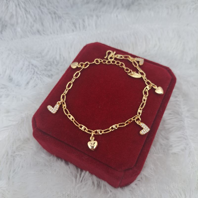 Gelang Dewasa wanita yaxiya Terbaru Rantai lapis emas anti karat COD