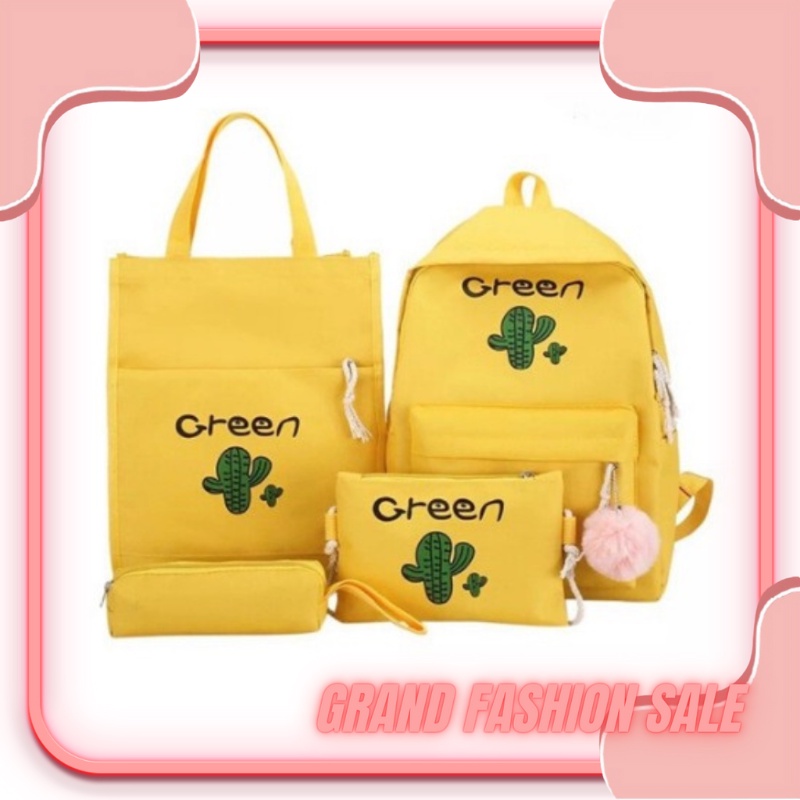 [LOKAL] DOMMO - D1158 BACKPACK GREEN - Tas Ransel Backpack Fashion morymony