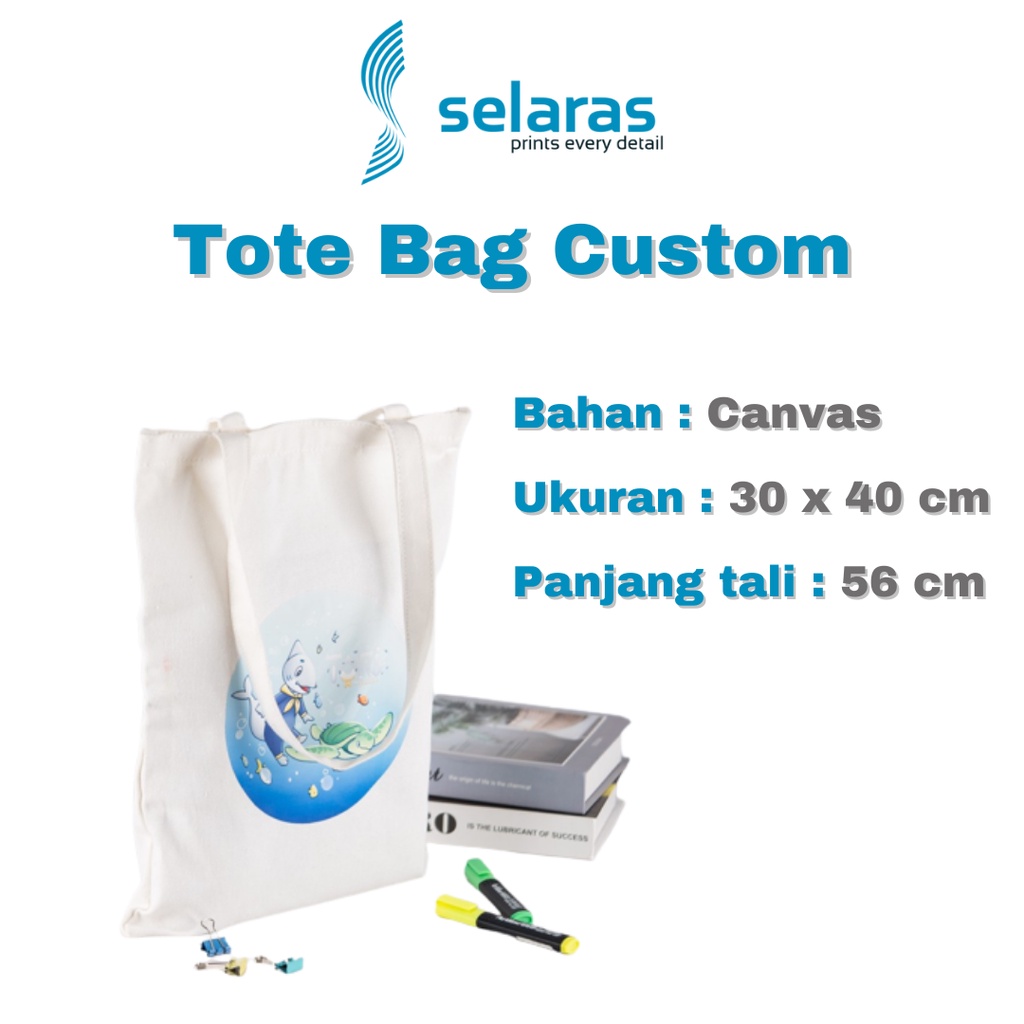 Tote Bag Custom Canvas Print DTF / Print Tote Bag Custom