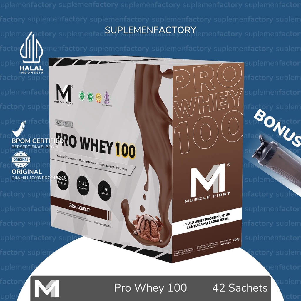 M1 Pro Whey 100 1 Box 10 Sachet Muscle First Whey Protein