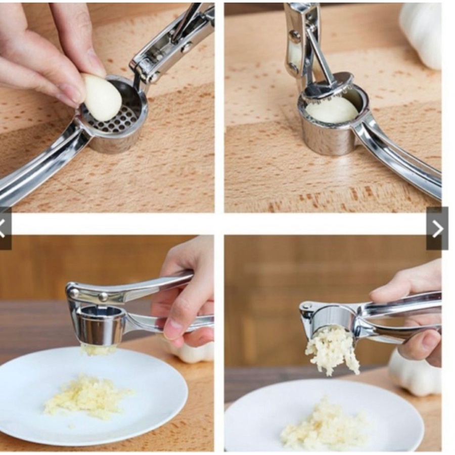 Penghancur Geprek Bawang Putih Easy Stainless Steel Garlic Pressure