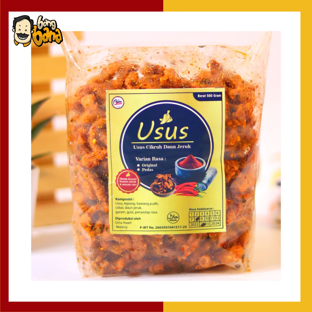 Keripik Usus Crispy Cikruh Pedas Daun Jeruk Kemasan 500 Gram