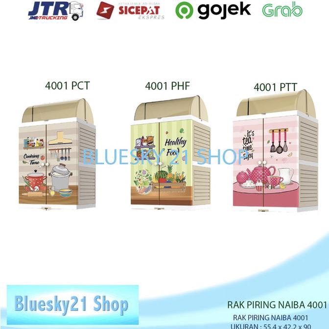 Termurah Lemari Piring Plastik Naiba 4001 / Rak Piring Plastik Naiba 4001 New
