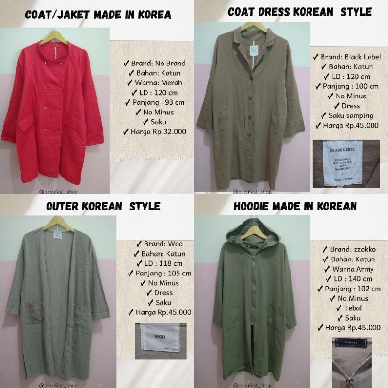 COAT PREMIUM/ LONG COAT BRANDED/ OUTER/ HOODIE