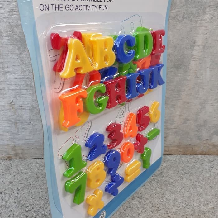 MAINAN HURUF DAN ANGKA MAGNET MAGNETIC ABC LETTER NUMBER QJ5562