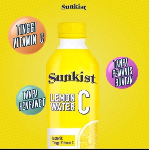 SUNKIST LEMON WATER C 330ML AIR MINUMAN VITAMIN-C