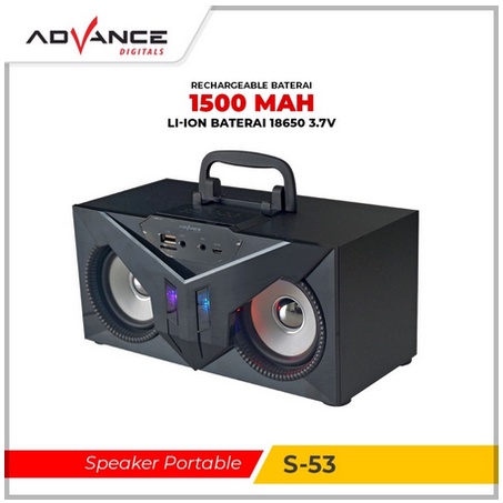 ITSTORE Advance Speaker Portable Bluetooth S-53 / Speaker Karaoke Portable S53 / Speaker Advance S 53 / Advance S-53 S53 speaker include Mic