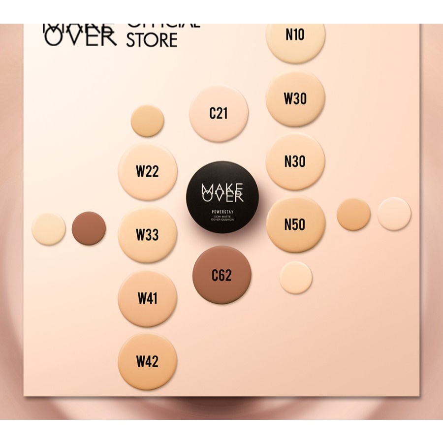 Nama - Make Over Powerstay Demi-Matte Cover Cushion 15 gr