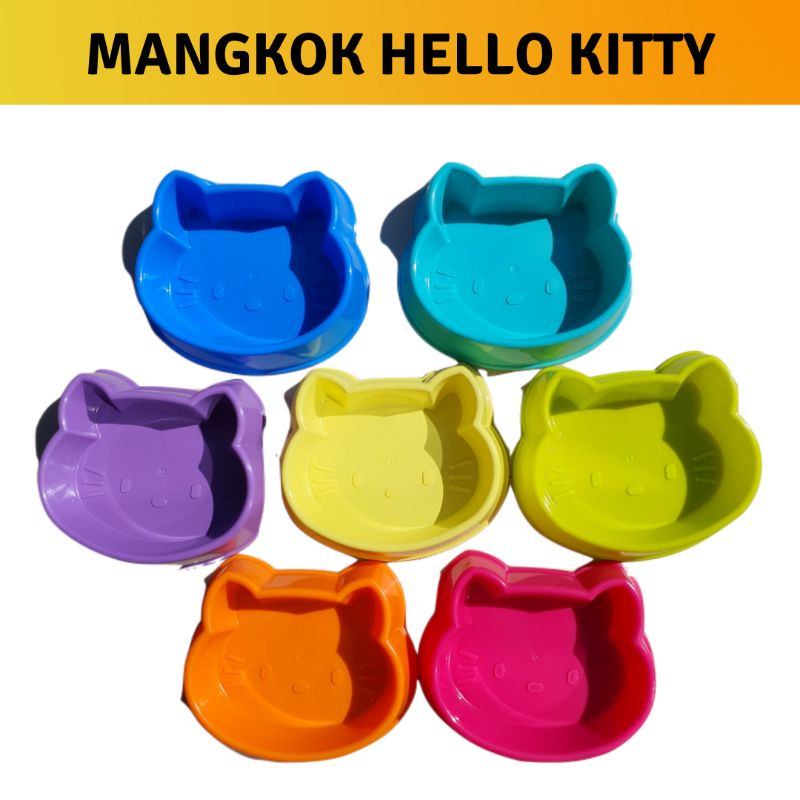 Tempat Makan Minum Single Model HELLO KITTY - Bowl /  Mangkuk Hewan Peliharaan