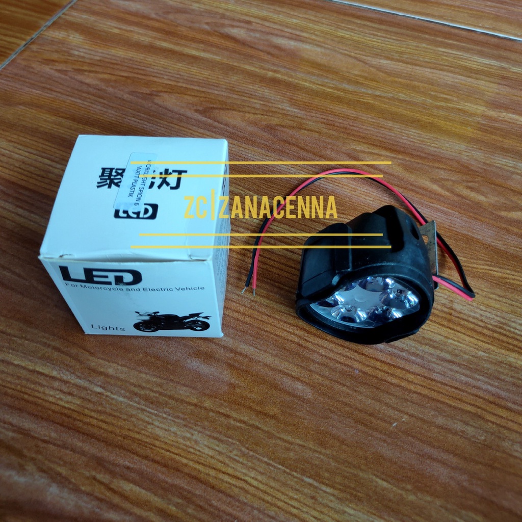 LAMPU TEMBAK SOROT  MOTOR dan MOBIL WORK LIGHT CREE 6 MATA 12V Super TERANG