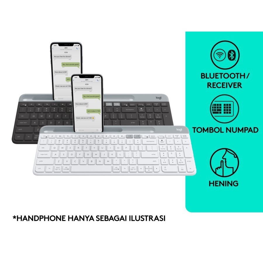 LOGITECH K580 KEYBOARD SLIM MULTIDEVICE WIRELESS BLUETOOTH