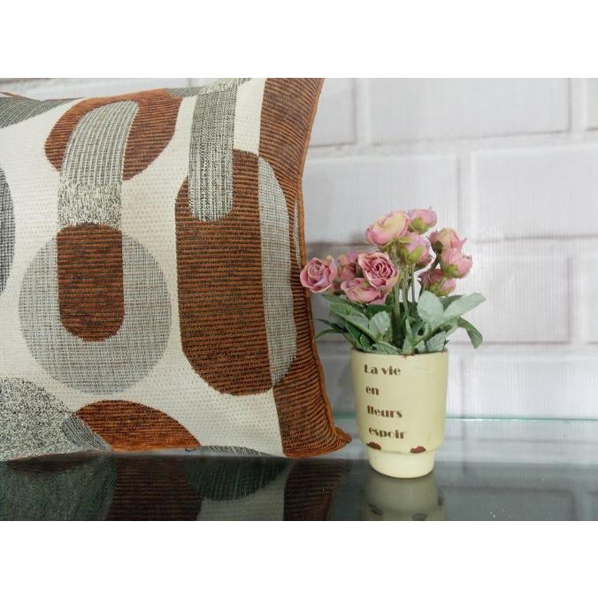 Sarung Bantal Sofa Kursi Minimalis Modern Premium Retro Coklat Mocca