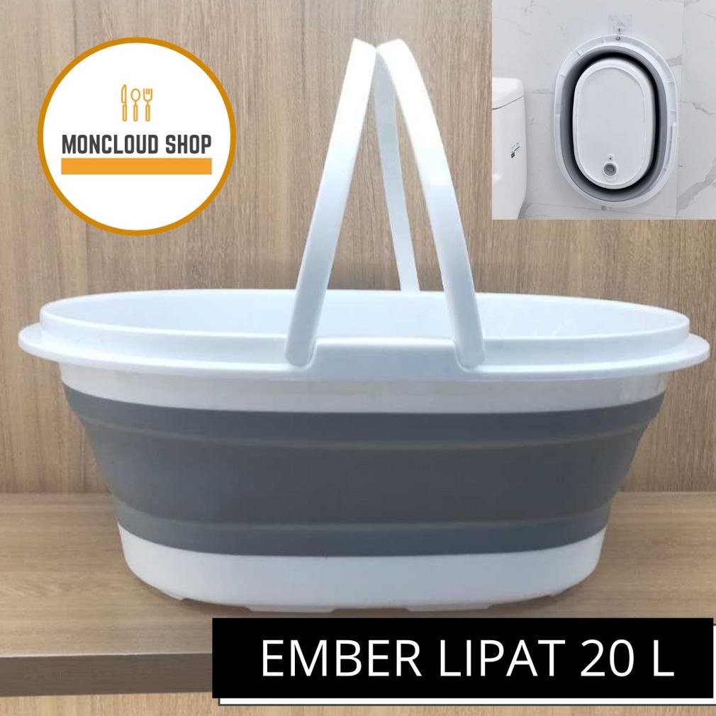 EMBER LIPAT 20 L BASKOM LIPAT BESAR PORTABLE SILIKON SILICONE LAUNDRY .