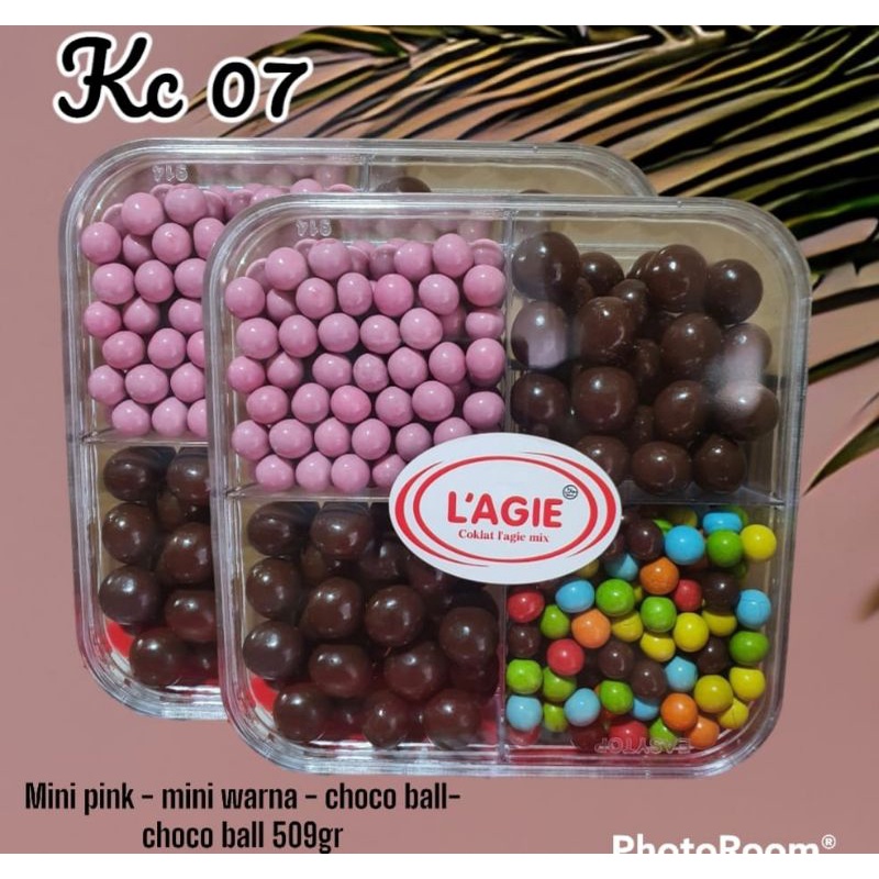 

Hampers Cokelat L'AGIE toples sekat 4 isi 509 gram