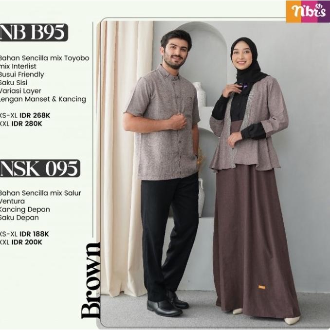 GAMIS KOKO COUPLE NIBRAS NB B95 NSK 095 / SARIMBIT NIBRAS ORI TERBARU