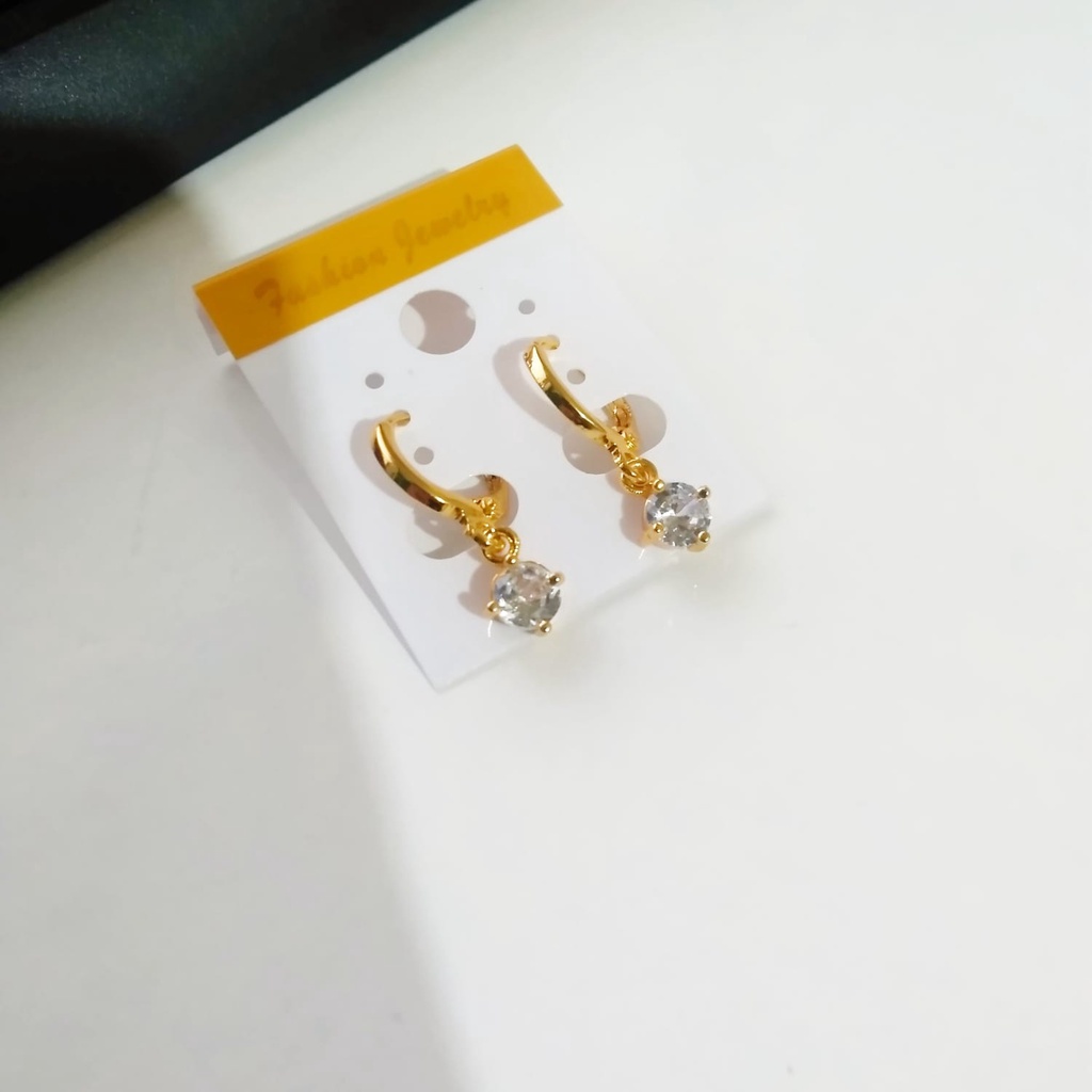 AV58 Grosir Anting Klip Juntai Permata Anting Klip Dewasa