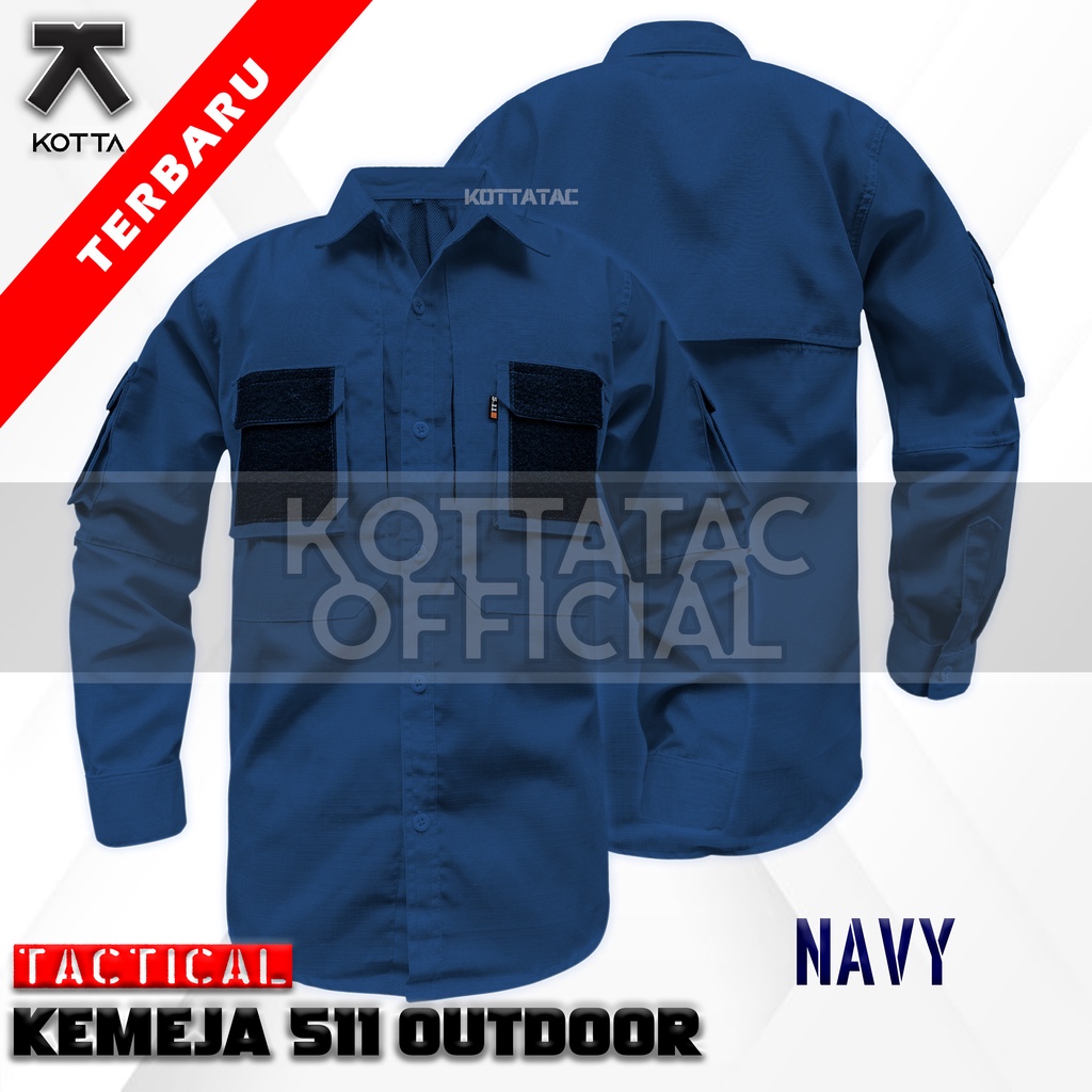 KEMEJA TACTICAL 511 NAVY BIRU DONGKER LENGAN PANJANG - KEMEJA OUTDOOR BIRU DONGKER - KEMEJA PDL NAVY - KEMEJA TACTICAL NAVY - KEMEJA TIM - KEMEJA LAPANGAN