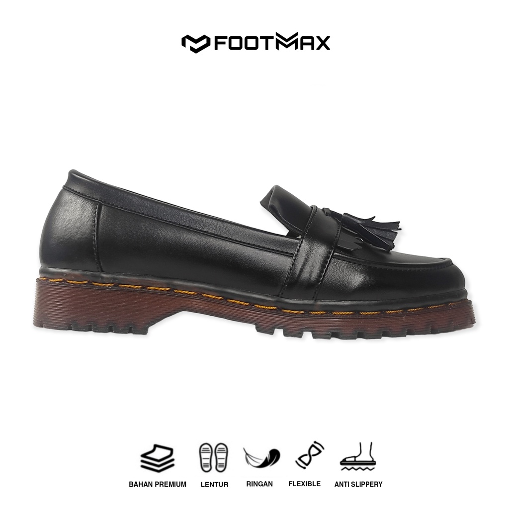 Sepatu Docmart Wanita Casual Formal Sepatu Kerja Wanita Slip On Loafer Termurah