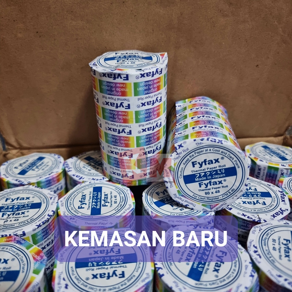 

Kertas Thermal / Register Paper Roll FyFax 80 x 48 mm / 80x48 / Struk Kasir