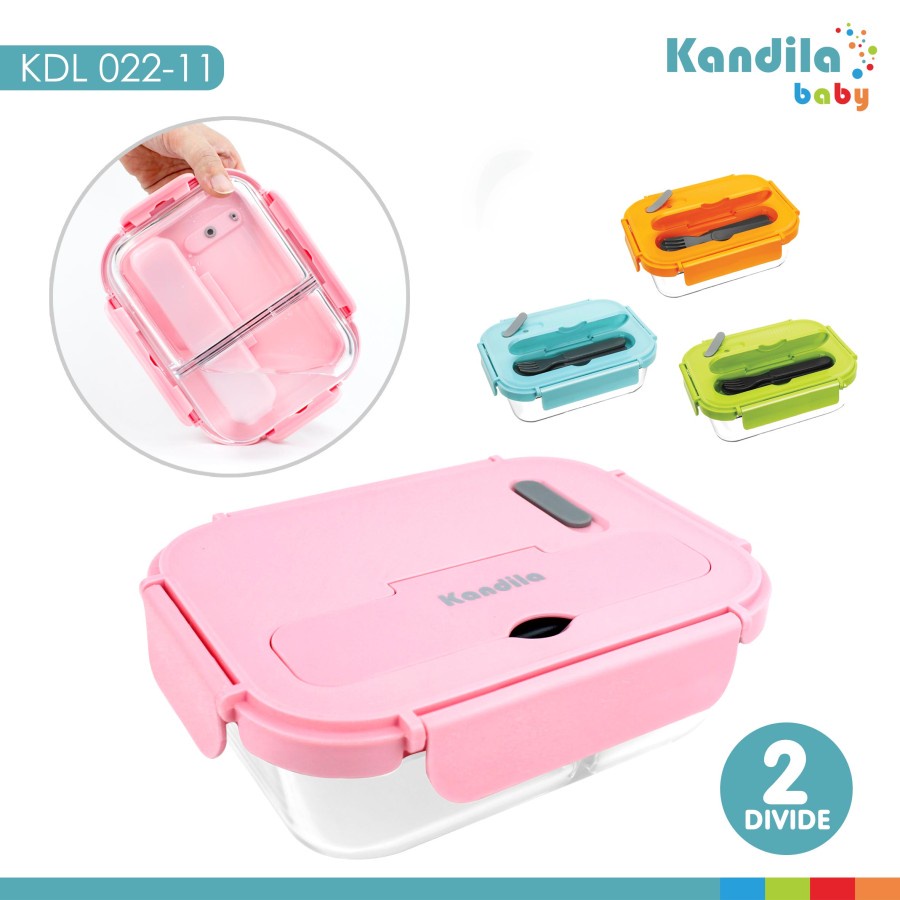 KANDILA GLASS LUNCH BOX 2 DIVIDE / KDL 022-11