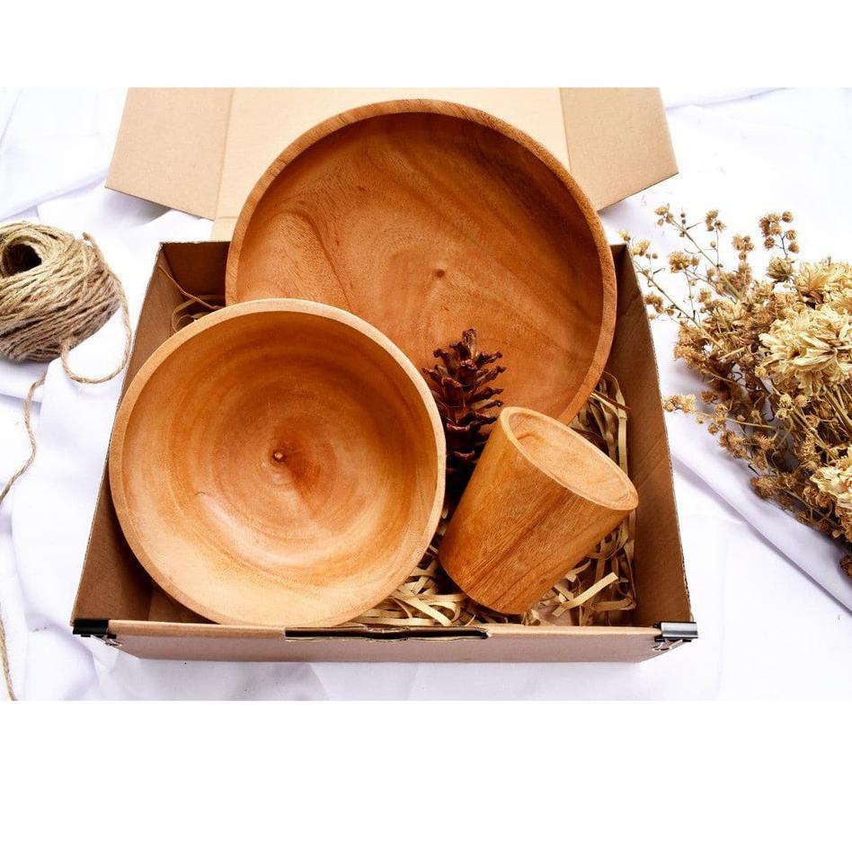 

۩ Capella Hampers alat Makan Kayu (3 pcs) Gift box / Parcel / Kado / Hadiah / Souvenir Lebaran Ramadhan Idul Fitri ☻