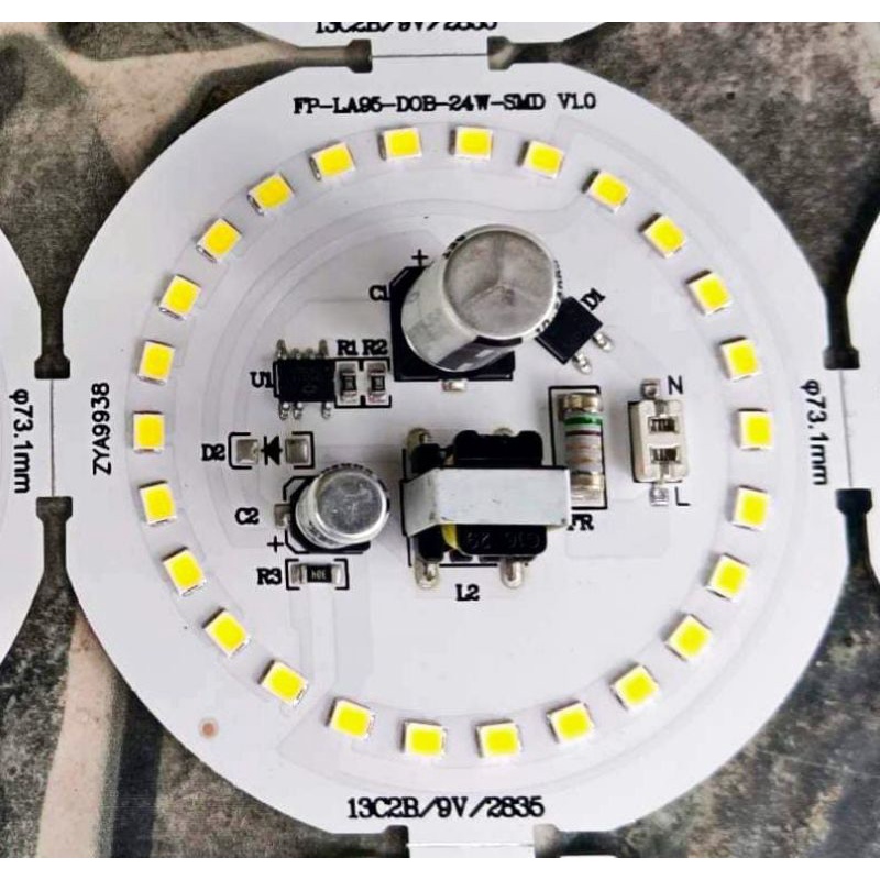 mesin lampu pcb led AC 24 watt 9v trafo