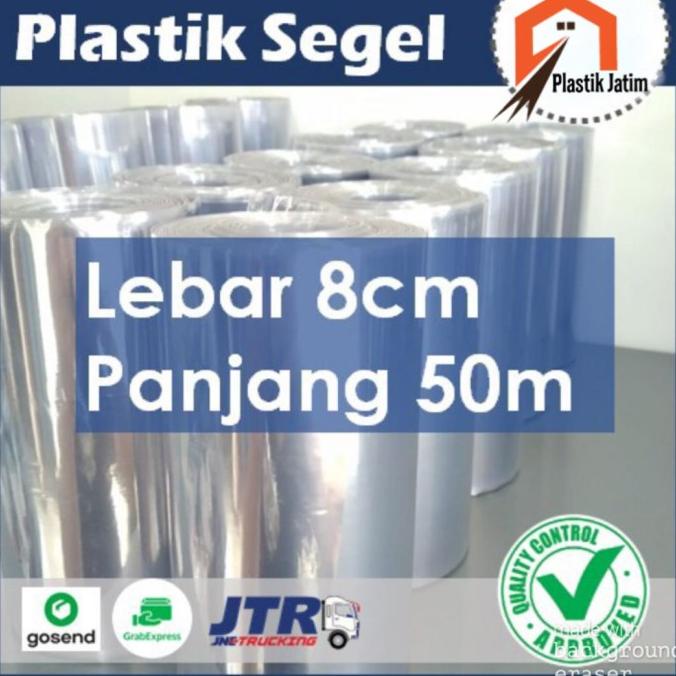 

PLASTIK SEGEL Uk. 8CM x 50M - Plastik Heat Shrink/Plastik Menciut HRG DISKON
