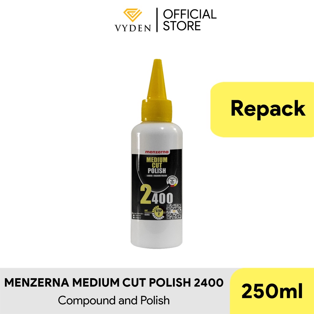 MENZERNA Medium Cut Polish 2400 250 ml Ecer Kompon Medium Terbaik MURAH